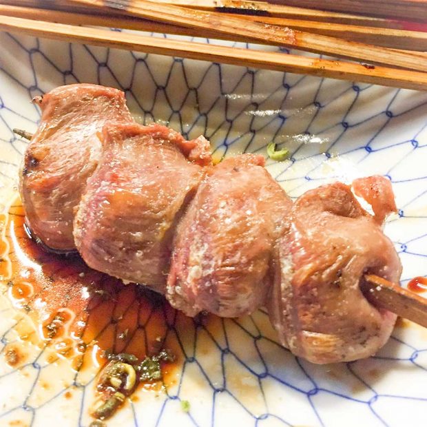 大須のキタナシュラン的な焼き鳥屋さん角屋の焼き鳥の砂肝