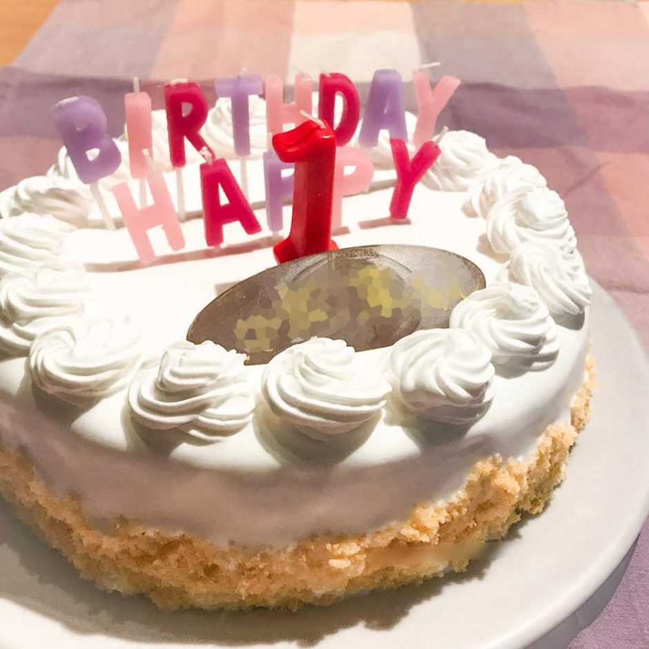 小梅ちゃんの誕生日ビーガンケーキ